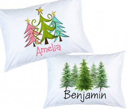 Personalized Christmas Tree Pillow Case