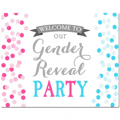 Gender Reveal Party Welcome Sign