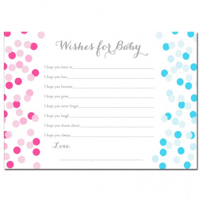 Gender Reveal Wishes for Baby Cards 