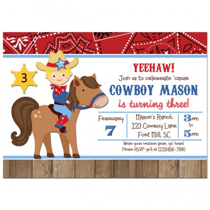 Cowboy Horse Invitation