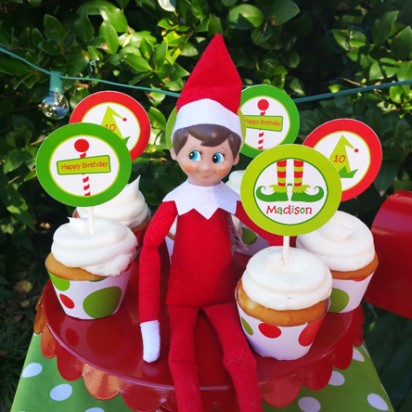 Christmas Elf Feet Cupcake Toppers