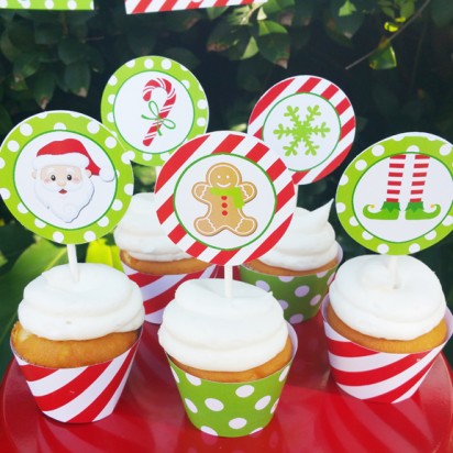 Christmas Cupcake Toppers
