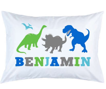 Personalized Dinosaur Pillow Case