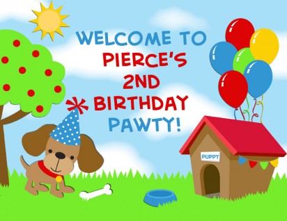 Puppy Dog Party Sign