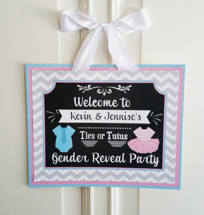 Ties and Tutus Welcome Sign