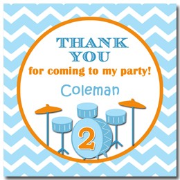 Drums Party Favor Tag