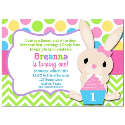 Easter Bunny Birthday Invitation