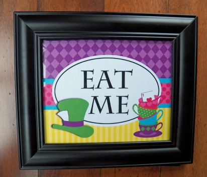 "Eat Me"  8x10" Sign for Tea Party Sign - Hatter Collection
