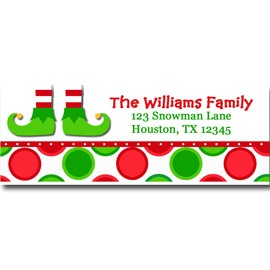 Christmas Elf Feet Return Address Labels