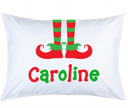Personalized Elf Feet Pillow Case