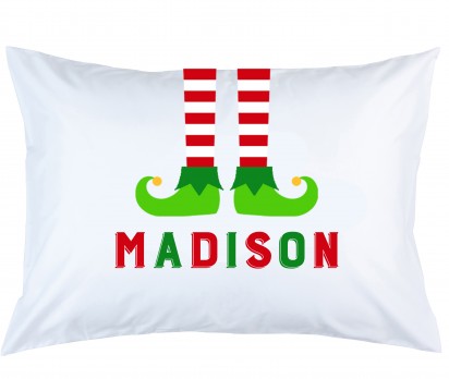 Personalized Elf Feet Pillow Case