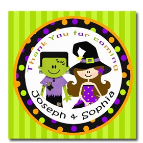 Witch and Frankenstein Favor Tags