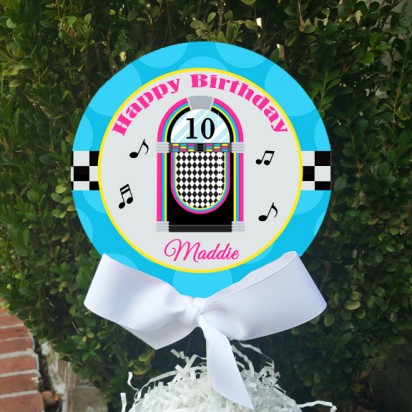 Fifties Sock Hop Centerpiece Toppers - Poodle Skirt