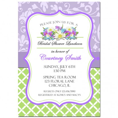Lavender Floral Invitation