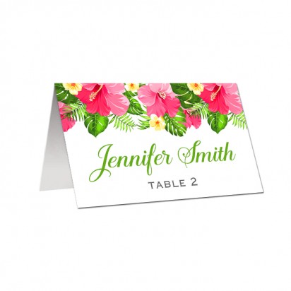 Tropical Island Place Cards Escort Cards
