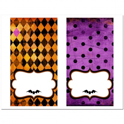 Whimsy Halloween Tent Style Food Labels