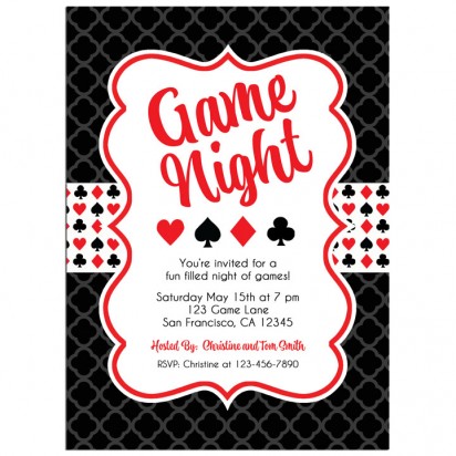 Game Night Party Invitation 