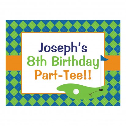 Golf Birthday Party Poster