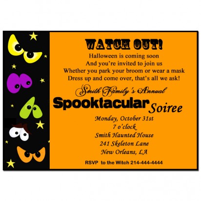 Spooky Eyes Invitation