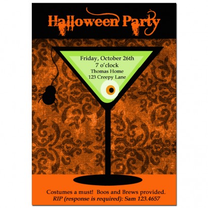 Halloween Cocktail Party Invitation 