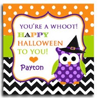 Halloween Owl Party Favor Tags - Owl Witch