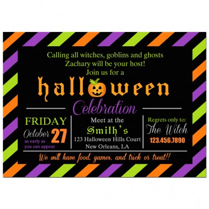 Halloween Party Invitation - Stripe