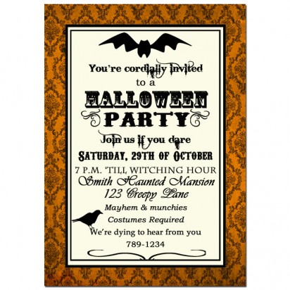 Halloween Party Invitation - Vintage Inspired