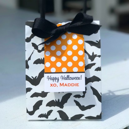 Halloween Hang Tags in Polka Dot Chevron and Stripes