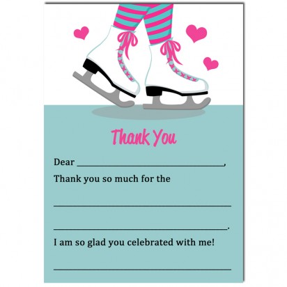Ice Skating Love Thank You Note