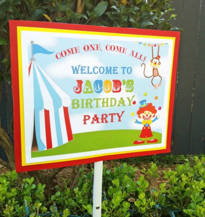 Circus Personalized Door Sign - Under the Big Top Collection 