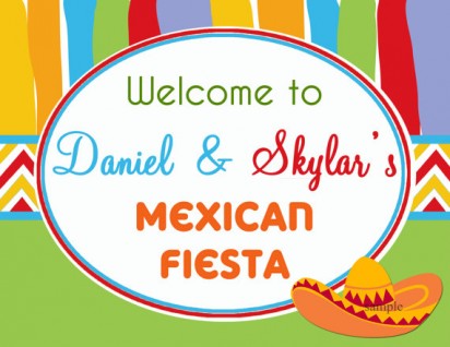 Fiesta Personalized Door Sign - Sombrero Collection