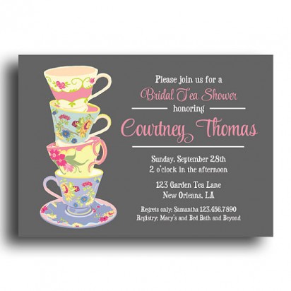 Vintage Tea Cups Invitation