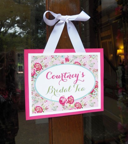 Garden Tea Bridal Shower Welcome Sign