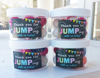 Let's Jump Party Favor Tag