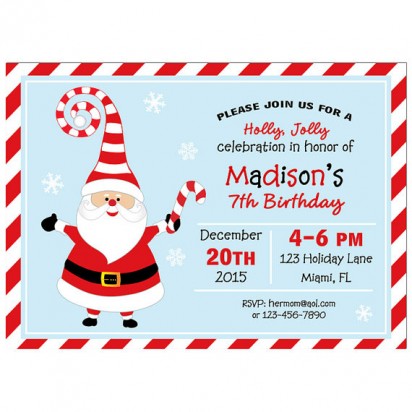 Santa Claus Christmas Party Invitation 