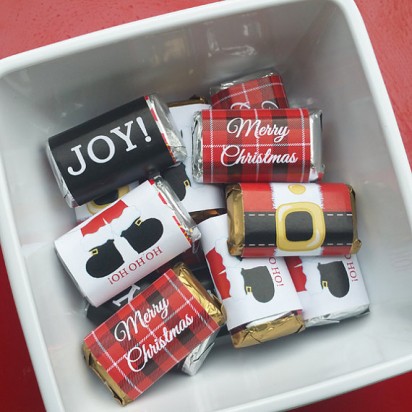 Christmas Mini Chocolate Candy Bar Wrappers