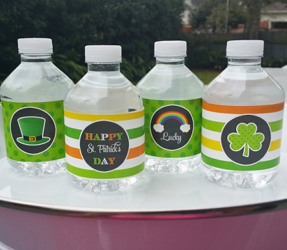 St. Patrick's Day Irish Water Bottle Labels