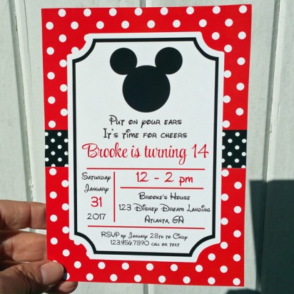 Mouse Silhouette Party Invitation