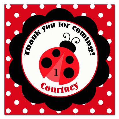 Ladybug Favor Tags