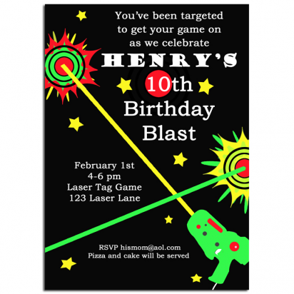 Laser Tag Invitation