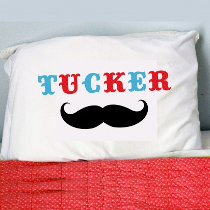Personalized Mustache Pillow Case