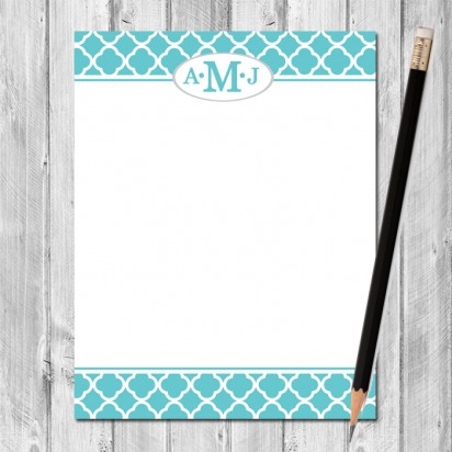 Colorful Monogram Personalized Notepad 