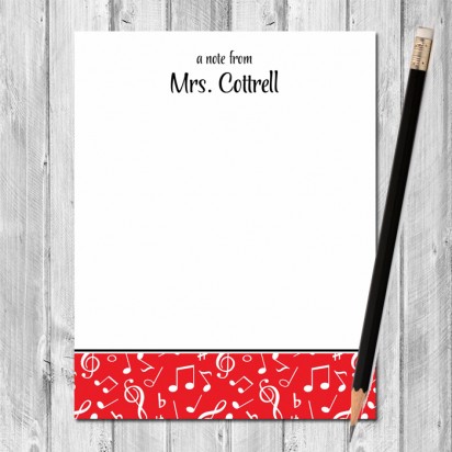 Music Personalized Notepad 