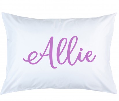 Personalized Purple Name Pillow Case