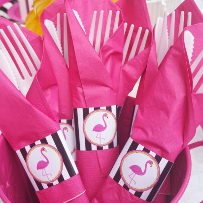 Pink Flamingo Napkin Rings