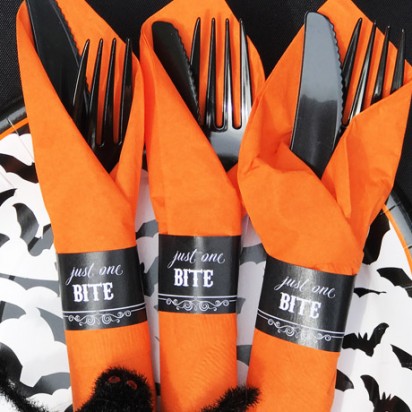 Halloween Napkin Rings by That Party Chick - Black and White