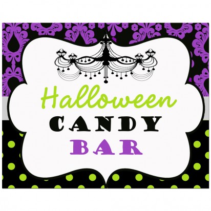 Halloween Purple Lime "Candy Bar" 8x10" Sign