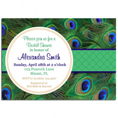 Peacock Invitation