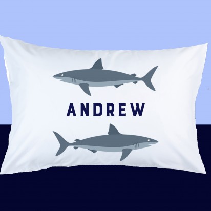 Personalized Shark Pillow Case
