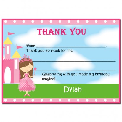 Princess and Knight Thank You Notes